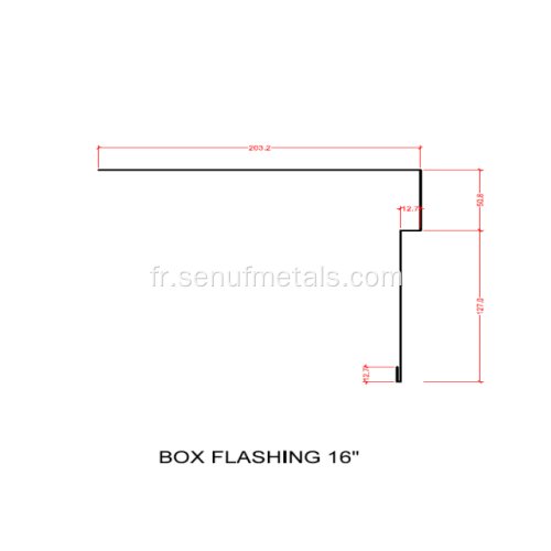 Fascia Board Soirée en acier inoxydable R450 chacun 5 m